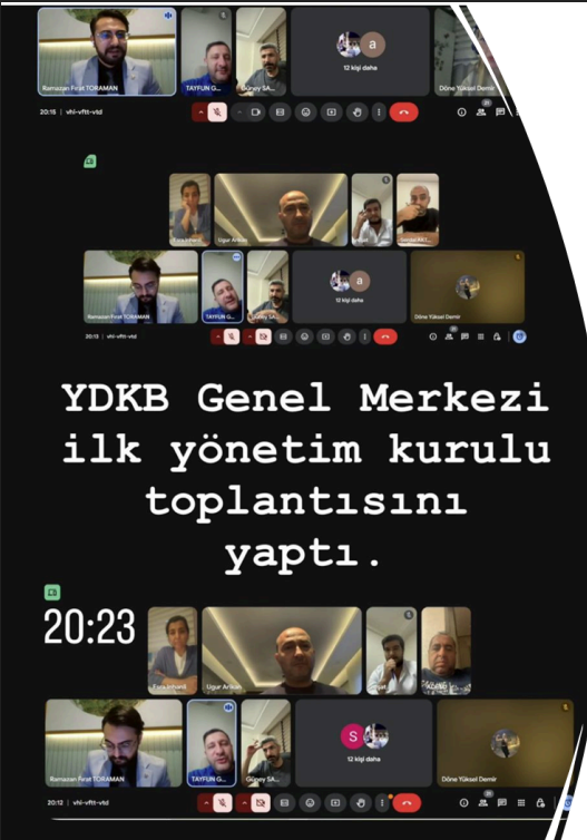 YDKB Başkanı Ramazan Fırat Toraman, Online Yönetim Kurulu Toplantısına Başkanlık Etti